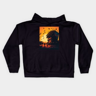 Mutated Bee Swarm In Post Apocalyptic Streets Kids Hoodie